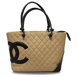 Chanel-Bolsa Grande Cambon Ligne Tan Chanel-Camelo