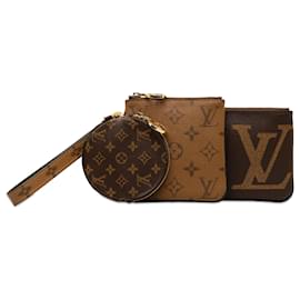 Louis Vuitton-Bolso trío gigante invertido con monograma de Louis Vuitton marrón-Castaño