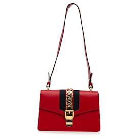 Gucci-Red Gucci Small Sylvie Satchel-Red