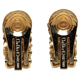 Dior-Gold Dior Gold-Tone Clip-On Earrings-Golden