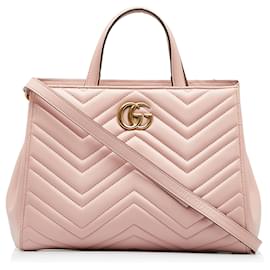 Gucci-GUCCI HandtaschenLeinen-Pink