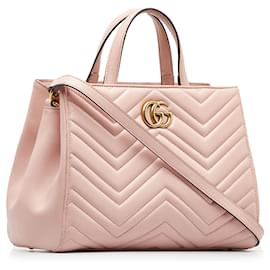Gucci-GUCCI HandbagsLinen-Pink