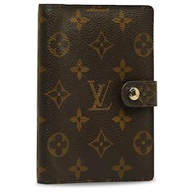 Louis Vuitton-Monederos LOUIS VUITTON, carteras y estuchesCuero-Castaño