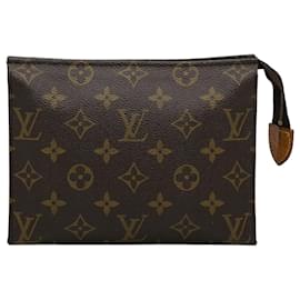 Louis Vuitton-Neceser marrón con monograma de Louis Vuitton 19-Castaño
