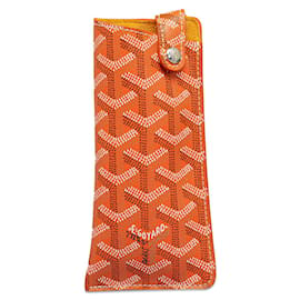 Goyard-Orangefarbenes Goyard Goyardine Montmartre Brillenetui GM -Orange