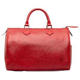 Louis Vuitton-Louis Vuitton Epi Speedy Vermelho 30 Saco de Boston-Vermelho