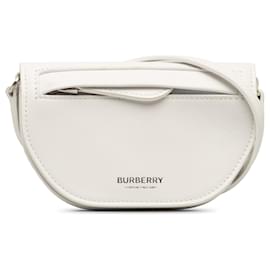 Burberry-Weiße Umhängetasche Burberry Micro Olympia-Weiß
