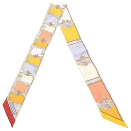 Hermès-Sciarpe con sciarpa in seta twilly stampata Hermes grigia-Altro