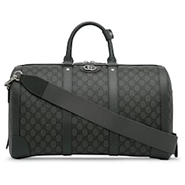 Gucci-Gray Gucci Small GG Supreme Savoy Duffle Bag-Other