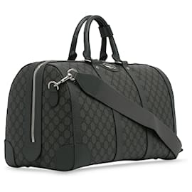Gucci-Gray Gucci Small GG Supreme Savoy Duffle Bag-Other