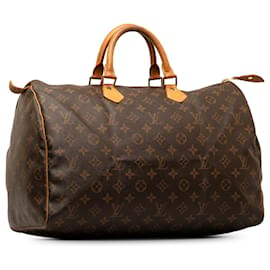 Louis Vuitton-Marrón Louis Vuitton Monogram Speedy 40 Bolsa de Boston-Castaño