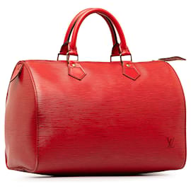 Louis Vuitton-Red Louis Vuitton Epi Speedy 30 Boston Bag-Red