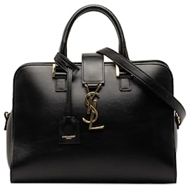 Saint Laurent-Bolsa Saint Laurent Baby Monograma Downtown Cabas Preta-Preto