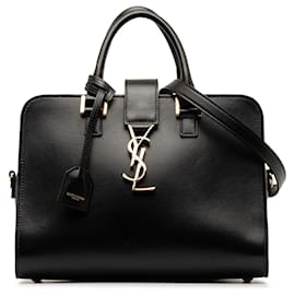 Saint Laurent-Bolso satchel Downtown Cabas con monograma de bebé negro de Saint Laurent-Negro