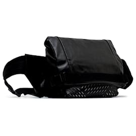 Bottega Veneta-Black Bottega Veneta Perforated Leather Belt Bag-Black
