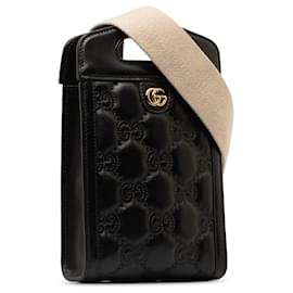 Gucci-Schwarze Gucci GG Matelasse Mini-Taschen-Umhängetasche-Schwarz