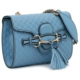 Gucci-Bolso bandolera Gucci Mini Microguccissima Emily azul-Azul