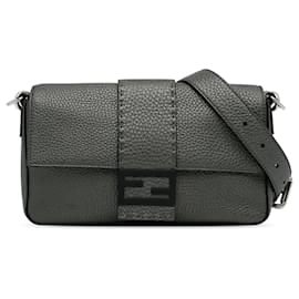 Fendi-Gray Fendi Selleria Convertible Waist Bag Satchel-Other