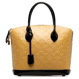 Louis Vuitton-Gelbe Louis Vuitton Vernis Lockit PM Handtasche-Gelb