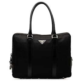 Prada-Black Prada Tessuto Handbag Tote Bag-Black