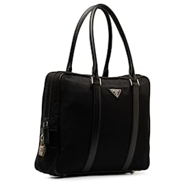 Prada-Black Prada Tessuto Handbag Tote Bag-Black