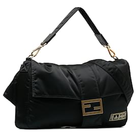 Fendi-Bolso satchel baguette de nailon negro de Fendi x Porter-Negro