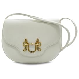 Hermès-White Hermes Sologne Crossbody Bag-White