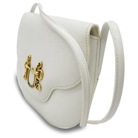 Hermès-White Hermes Sologne Crossbody Bag-White