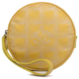 Chanel-Yellow Chanel New Travel Line Nylon Pouch-Yellow