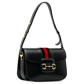 Gucci-Gucci negro 1955 Bolso De Hombro Con Web Horsebit-Negro