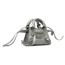 Balenciaga-BALENCIAGA Handbags T.  Leather-Silvery