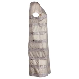 Autre Marque-Escada Sport Perforiertes knielanges Kleid aus beiger Baumwolle-Beige