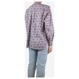 Isabel Marant Etoile-Blue and pink floral printed shirt - size UK 8-Blue