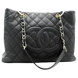 Chanel-Black 2004 caviar leather GST bag-Black