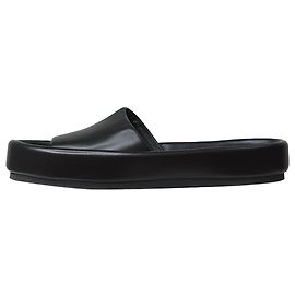 Khaite Black slip on leather sandals - size EU 39 Black