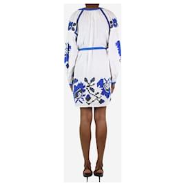 Autre Marque-White embroidered belted dress - size XS-White