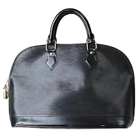 Louis Vuitton-Bolso con asa superior Alma PM de piel Epi negra-Negro