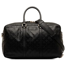 Borsa da viaggio Gucci Guccissima nera Nero