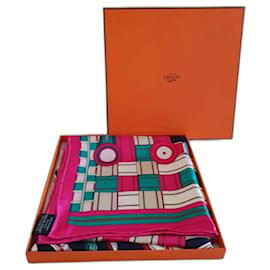 Hermès-Cuadrado de 90 cm-Multicolor