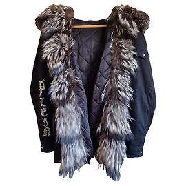 Parka Philipp Plein de algodón negro Negro