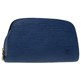 Louis Vuitton-Bolsa LOUIS VUITTON Epi Dauphine PM Azul M48445 LV Auth th4603-Azul