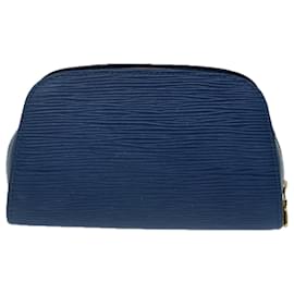 Louis Vuitton-Bolsa LOUIS VUITTON Epi Dauphine PM Azul M48445 LV Auth th4603-Azul