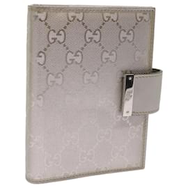 Gucci-GUCCI GG Implementierung Tagesplaner Cover Silber 115240 Auth 66845-Silber