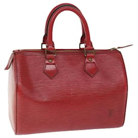 Louis Vuitton-Louis Vuitton Epi Speedy 25 Handtasche Kastilisch Rot M43017 LV Auth ki4127-Andere