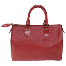 Louis Vuitton-Louis Vuitton Epi Speedy 25 Hand Bag Castilian Red M43017 LV Auth ki4127-Other