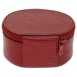Louis Vuitton-LOUIS VUITTON Epi Ecrin Bijoux 12 Jewelry Box Red M48207 LV Auth 67123-Red