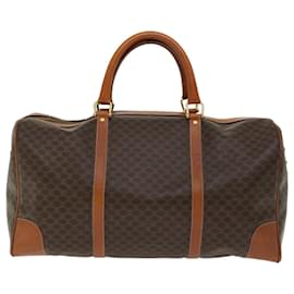 Céline-CELINE Borsa Boston in tela macadam PVC Marrone Auth 66958-Marrone