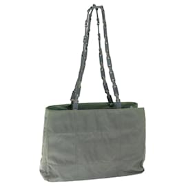 Prada-PRADA Tote Bag Nylon Gray Auth 66802-Grey