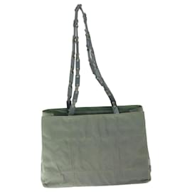 Prada-PRADA Tote Bag Nylon Gray Auth 66802-Grey