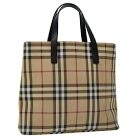 Burberry-BURBERRY Nova Check Borsa a mano PVC Beige Nero Aut 67112-Nero,Beige